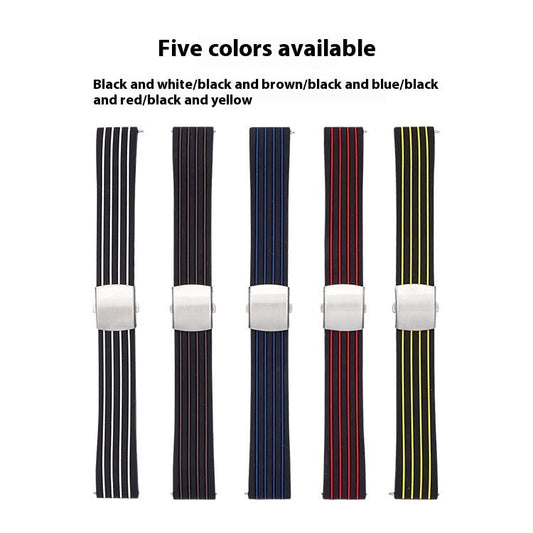 Ear Two-tone Striped Silicone Strap